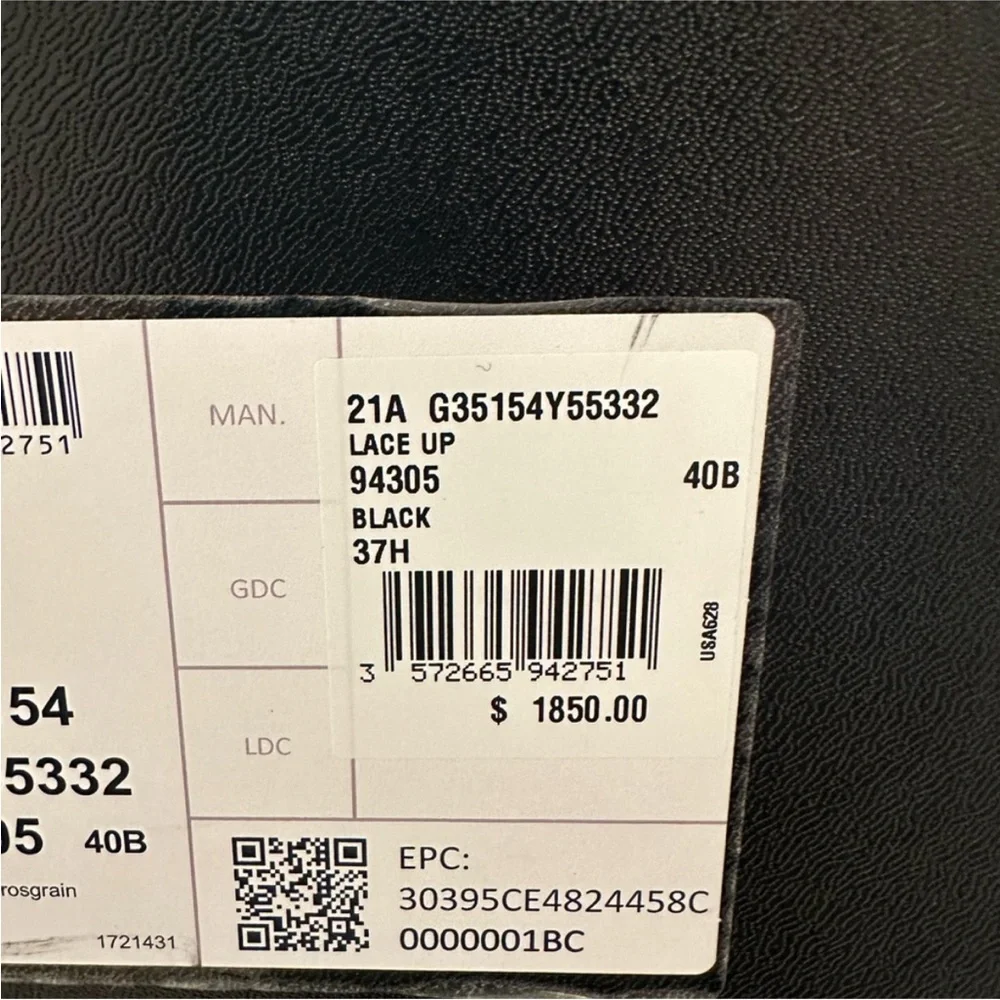Chanel black shimmer logo pearl lace-up boots. New in the box. - Picture 7 of 8